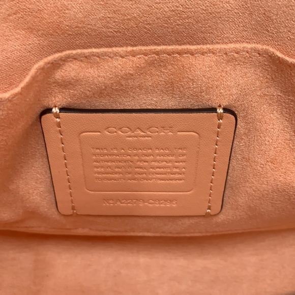 COACH Georgie Saddle Bag In Colorblock COLOR:
Gold/Faded Blush/Taffy - Picture 12 of 16